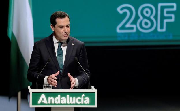 Juanma Moreno invoca el espíritu de la Andalucía luchadora y valiente para superar la pandemia