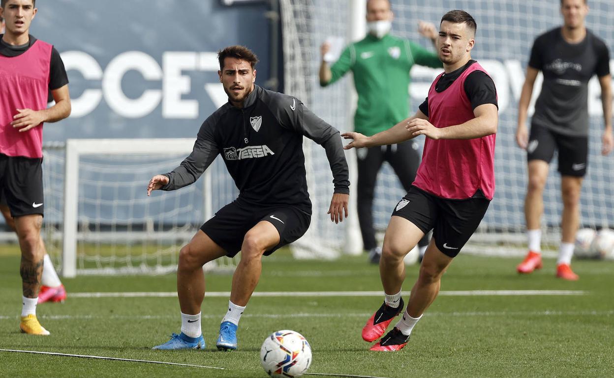 Luis se entrena con el grupo e Hicham hace trabajo parcial