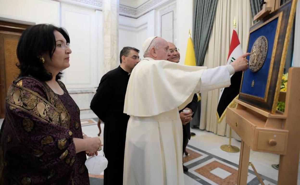 El papa Francisco durante su visita.