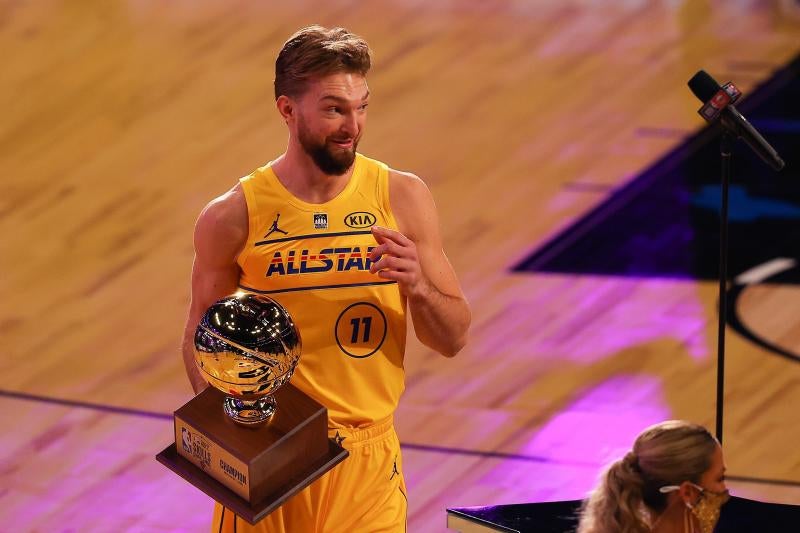 Domantas Sabonis, durante el Concurso de Habilidades de la NBA. 