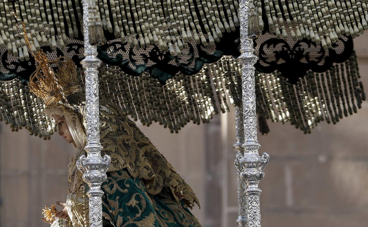 La Virgen de Gracia y Esperanza, en su última salida de 2019. 