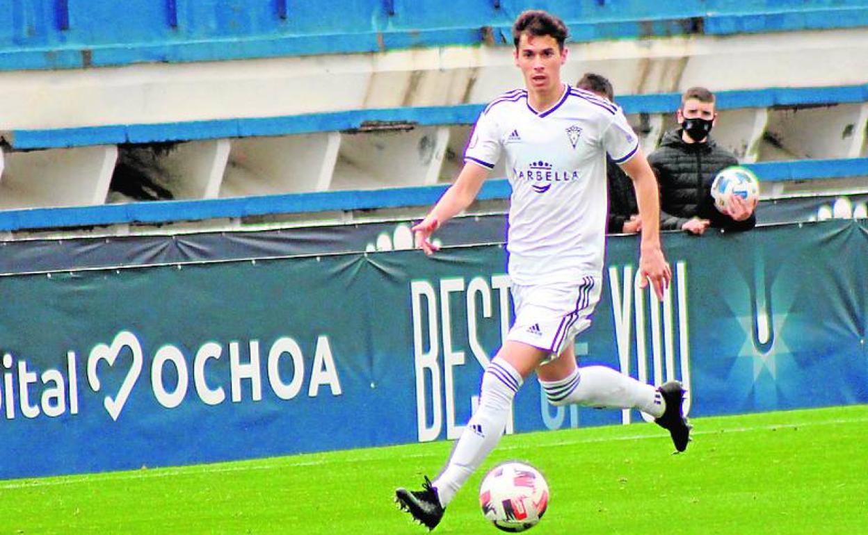 Nacho, en el último partido en el Antonio Lorenzo. 