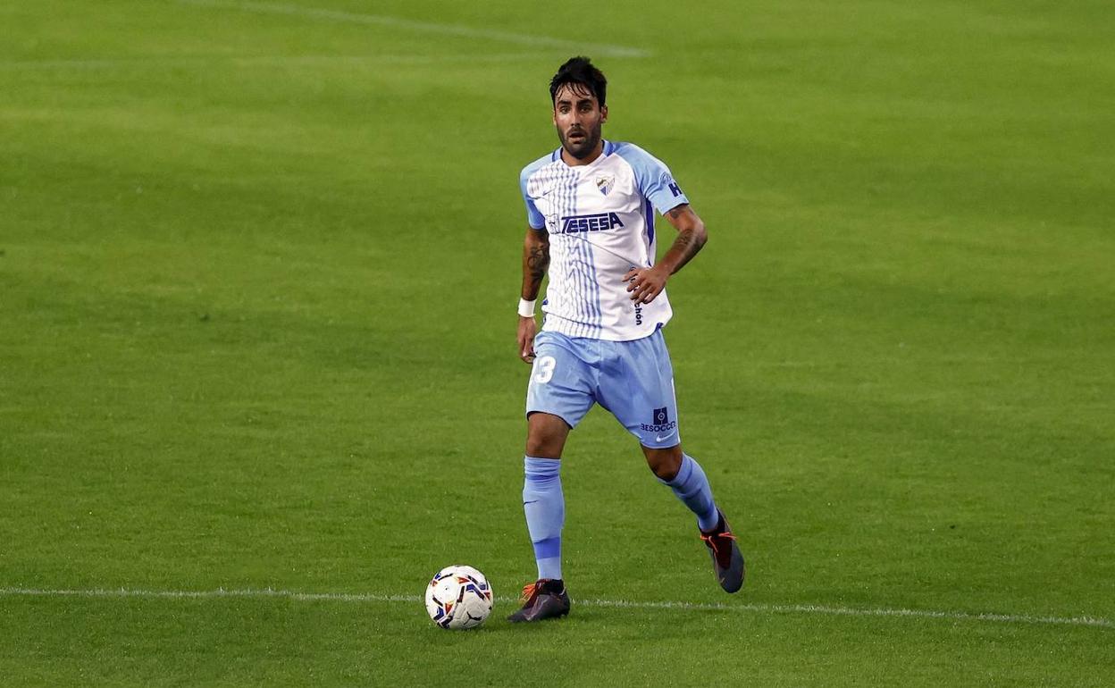 Escassi, en un partido en La Rosaleda. 