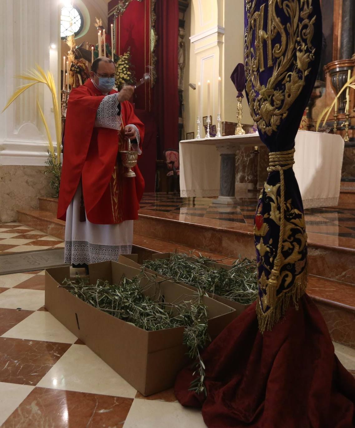 Misa de Palmas de Pollinica en la Iglesia de San Agustín.