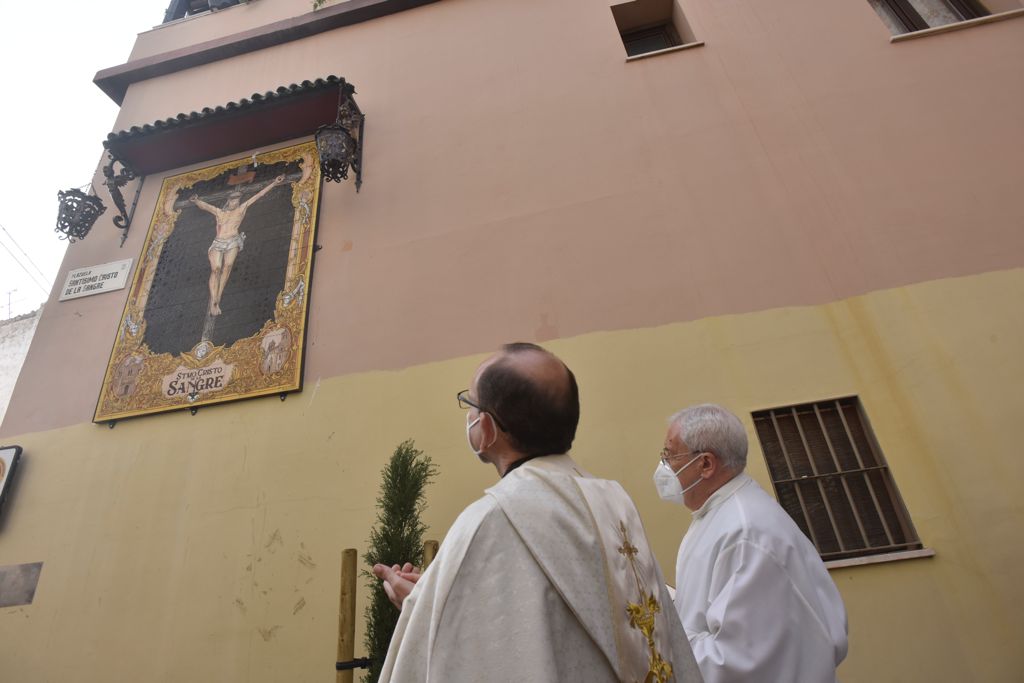 Inauguración del mosaico del Cristo de la Sangre