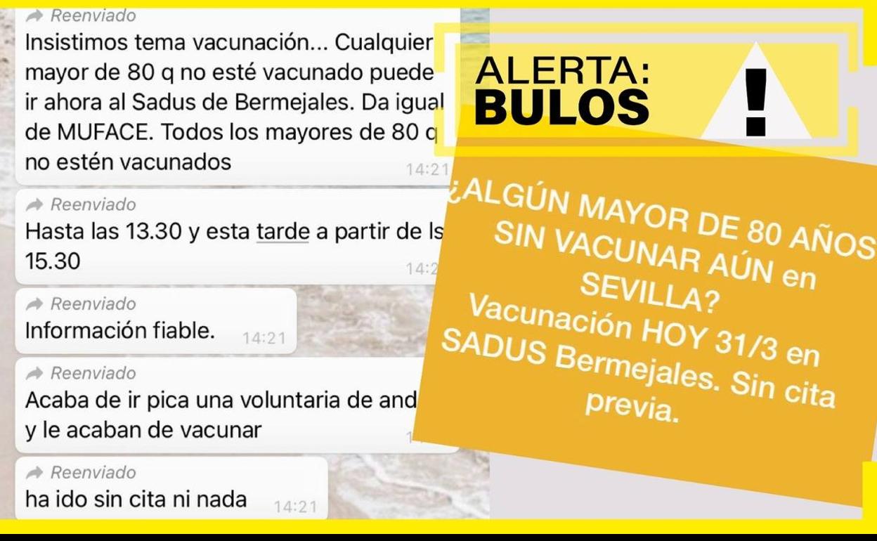 La Junta denuncia un bulo que provoca la aglomeración de 4.000 personas en Sevilla para vacunarse sin estar citadas