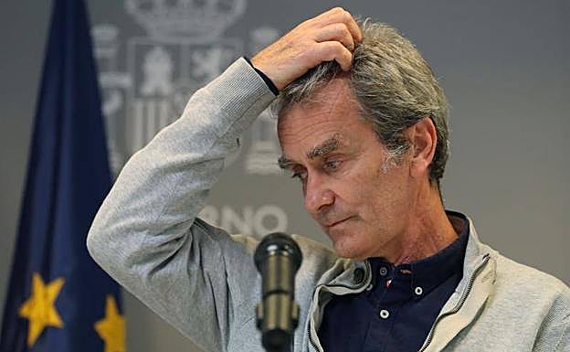 Simón, durante su comparecencia de este lunes. 