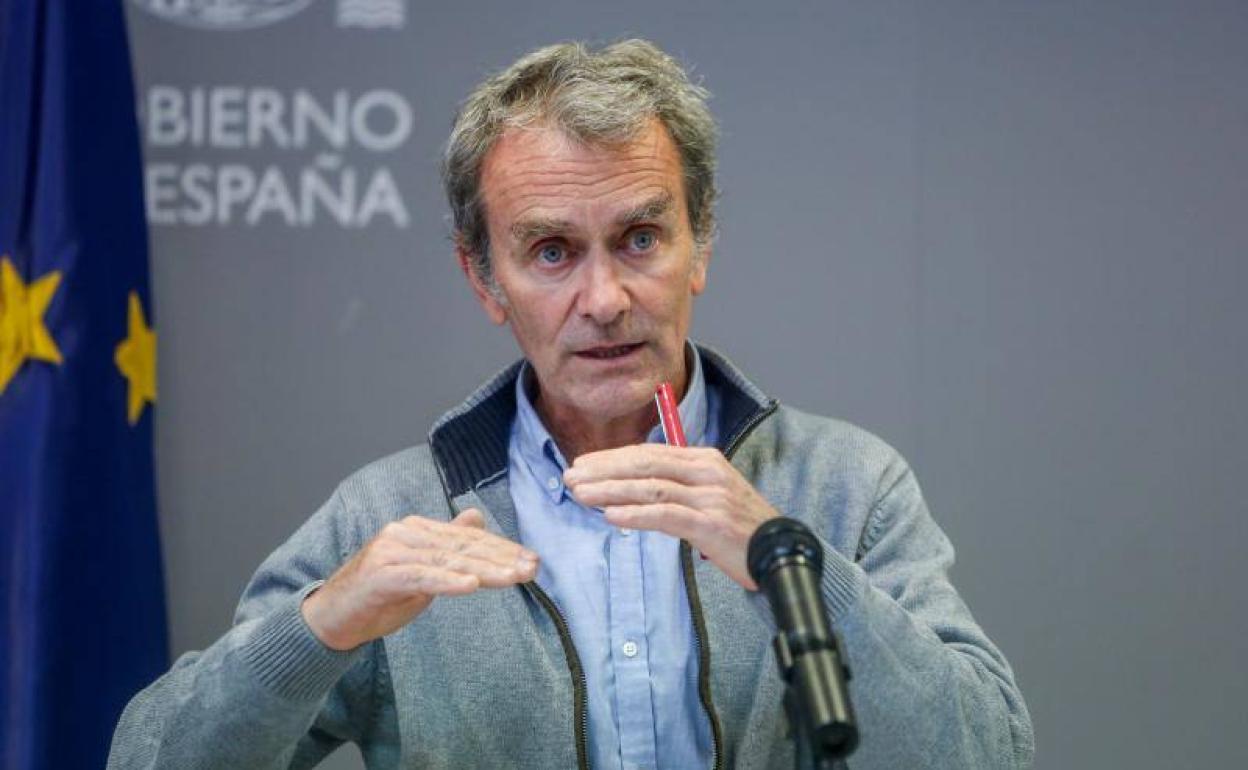 Fernando Simón, durante su comparecencia pública de este lunes. 