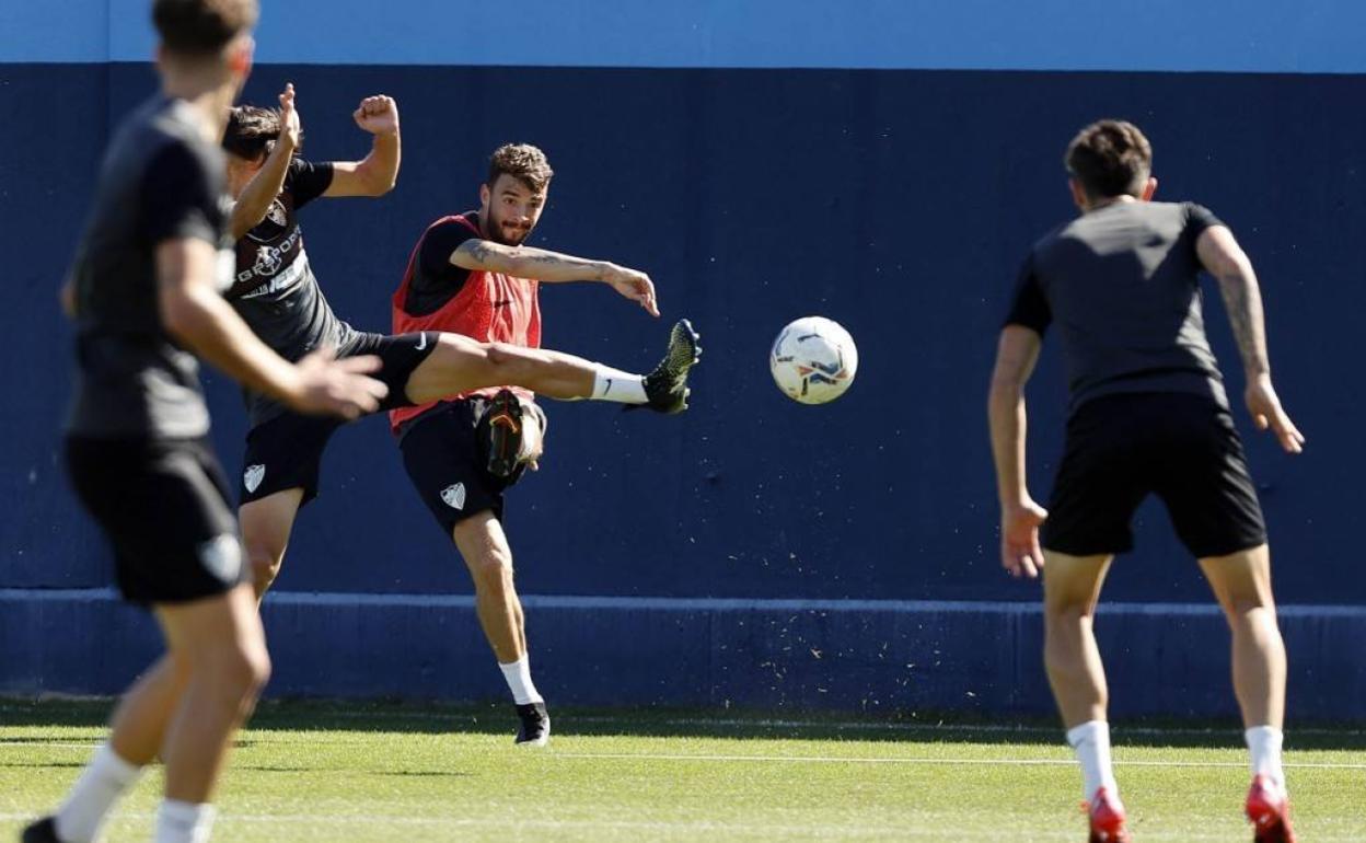 Cristian, quien volvió a ser titular la pasada jornada después de dos meses, en un entrenamiento. 