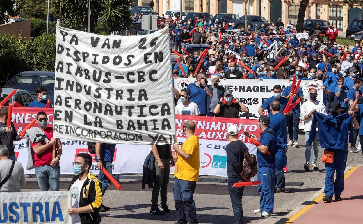 Protestas entre los trabajadores de Airbus 