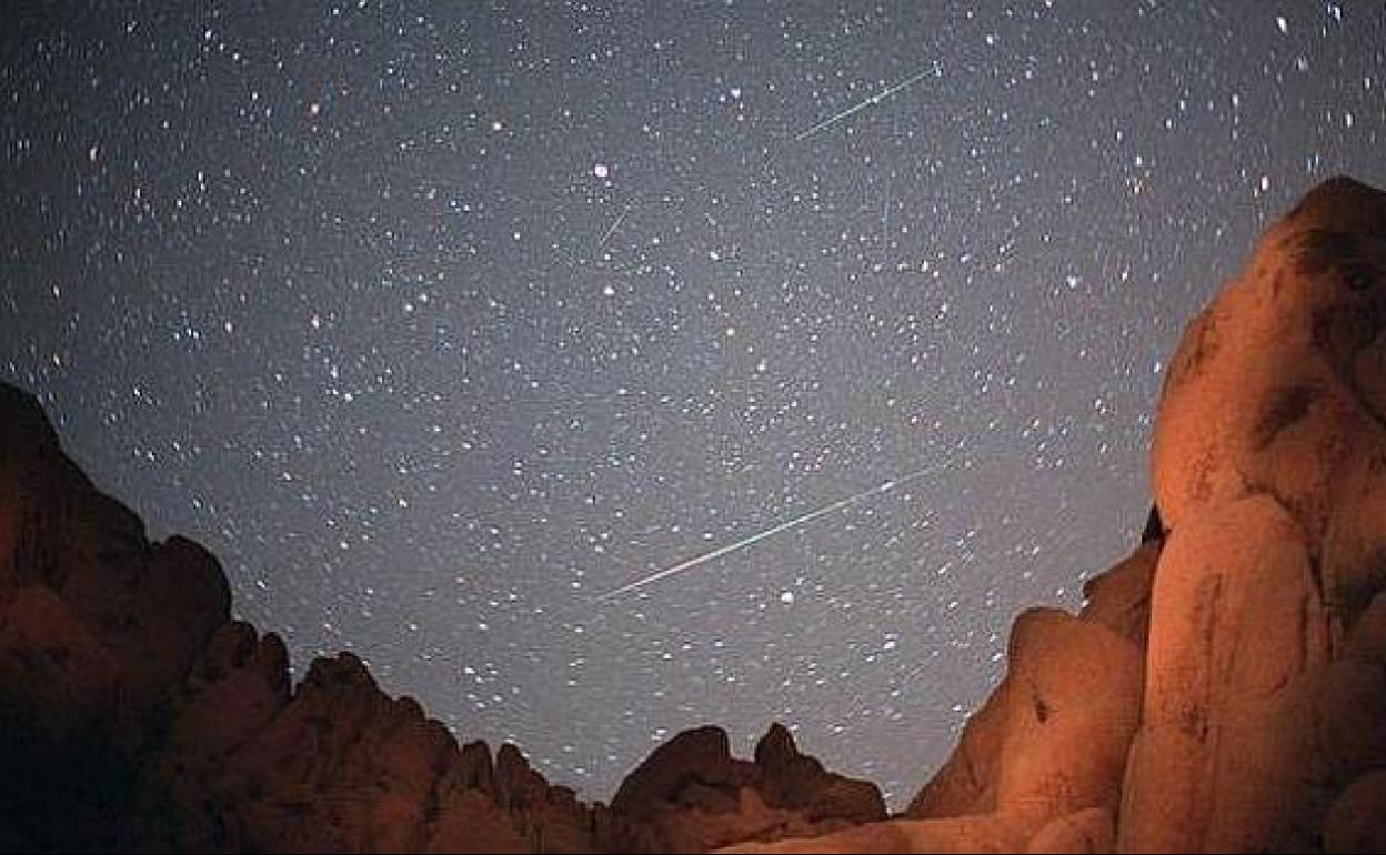 Imagen de una lluvia de estrellas anterior. 