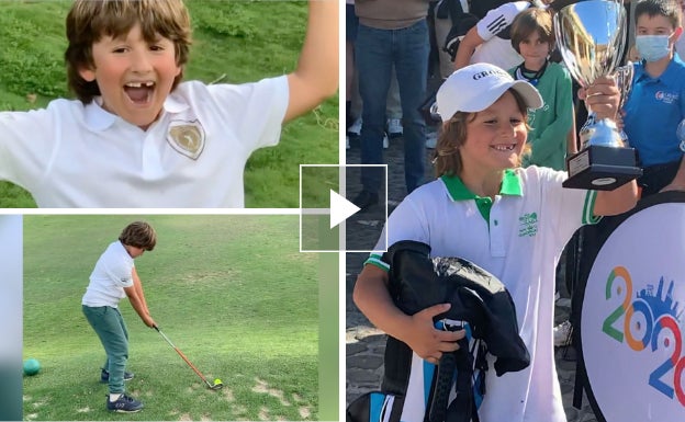 El joven golfista malagueño Diego Gross. 