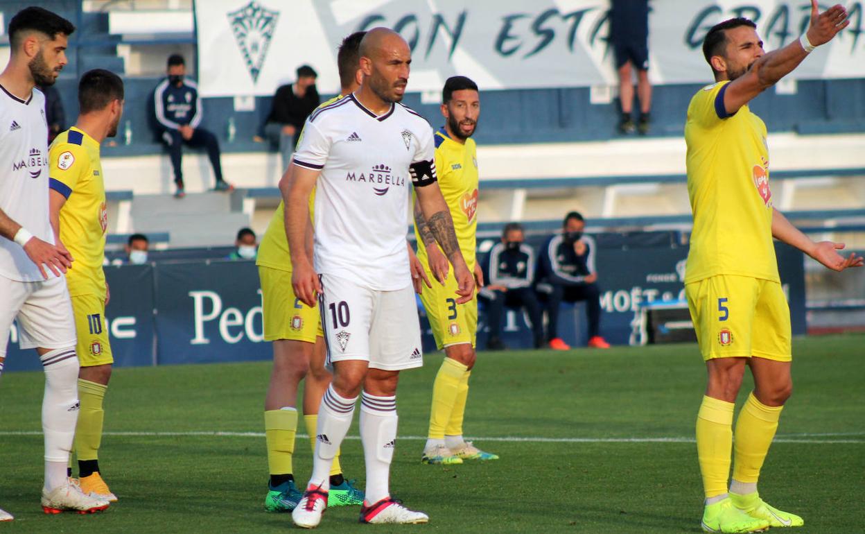 Añón, en un partido reciente del Marbella. 