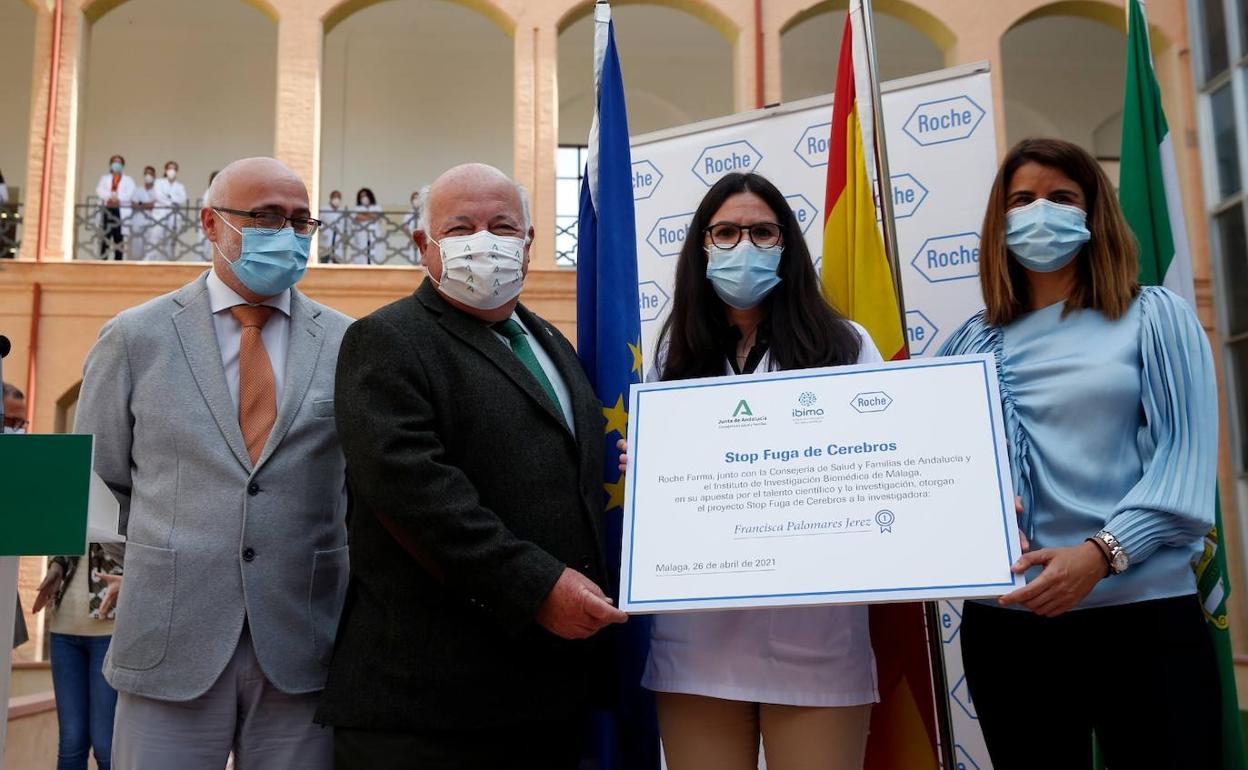 Isaac Túnez, Jesús Aguirre. Francisca Palomares y Beatriz Pérez. 