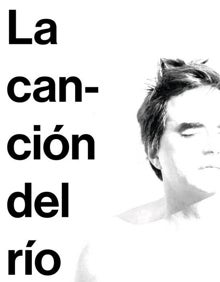 Imagen secundaria 2 - Conde, junto a la portada de su nuevo disco, 'La canción del río'.