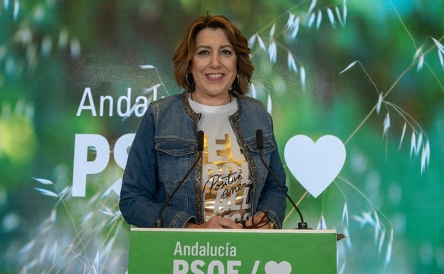 Susana Díaz, en su comparecencia de este jueves