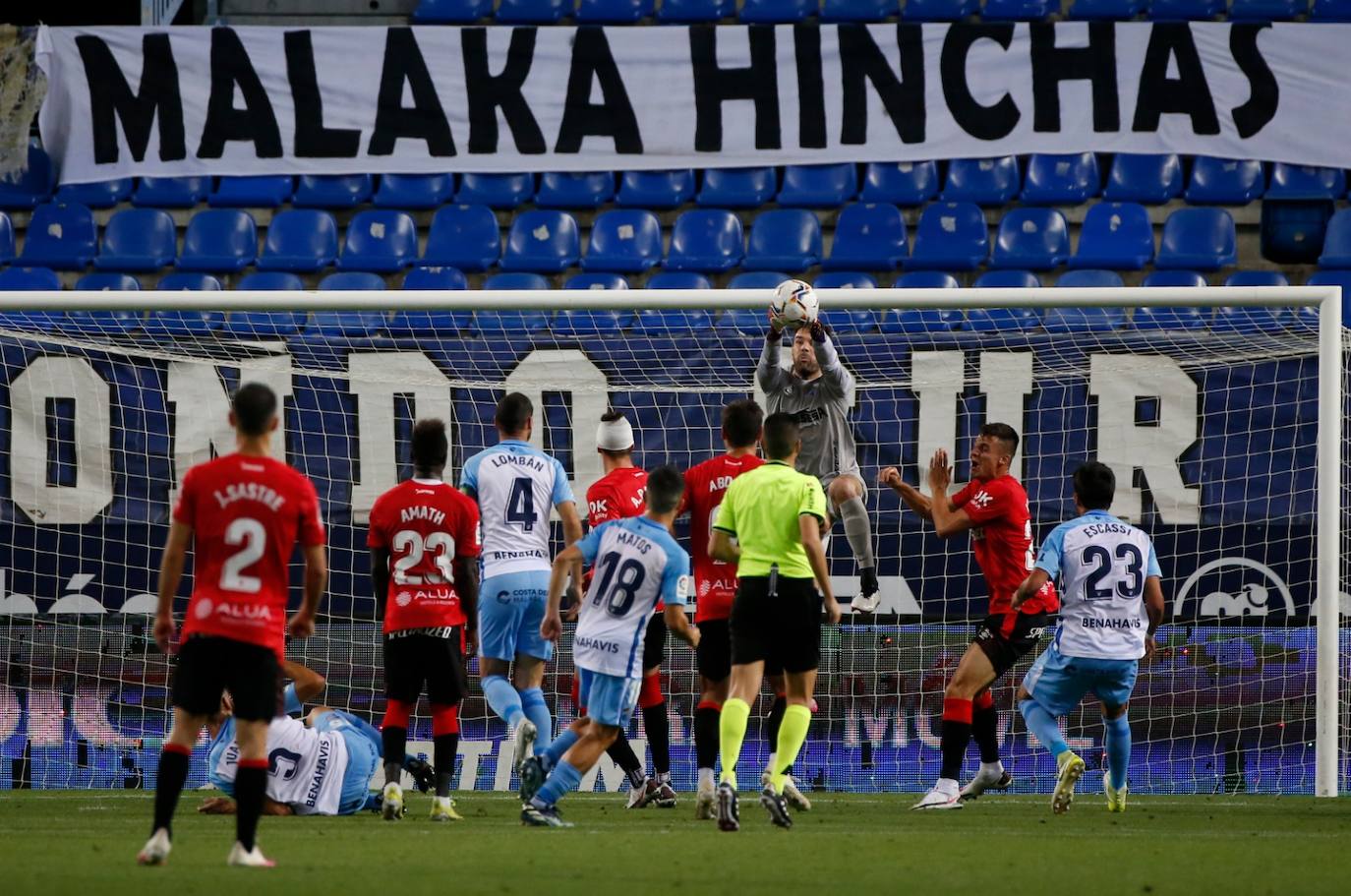 El Málaga empata con el Mallorca en casa. 