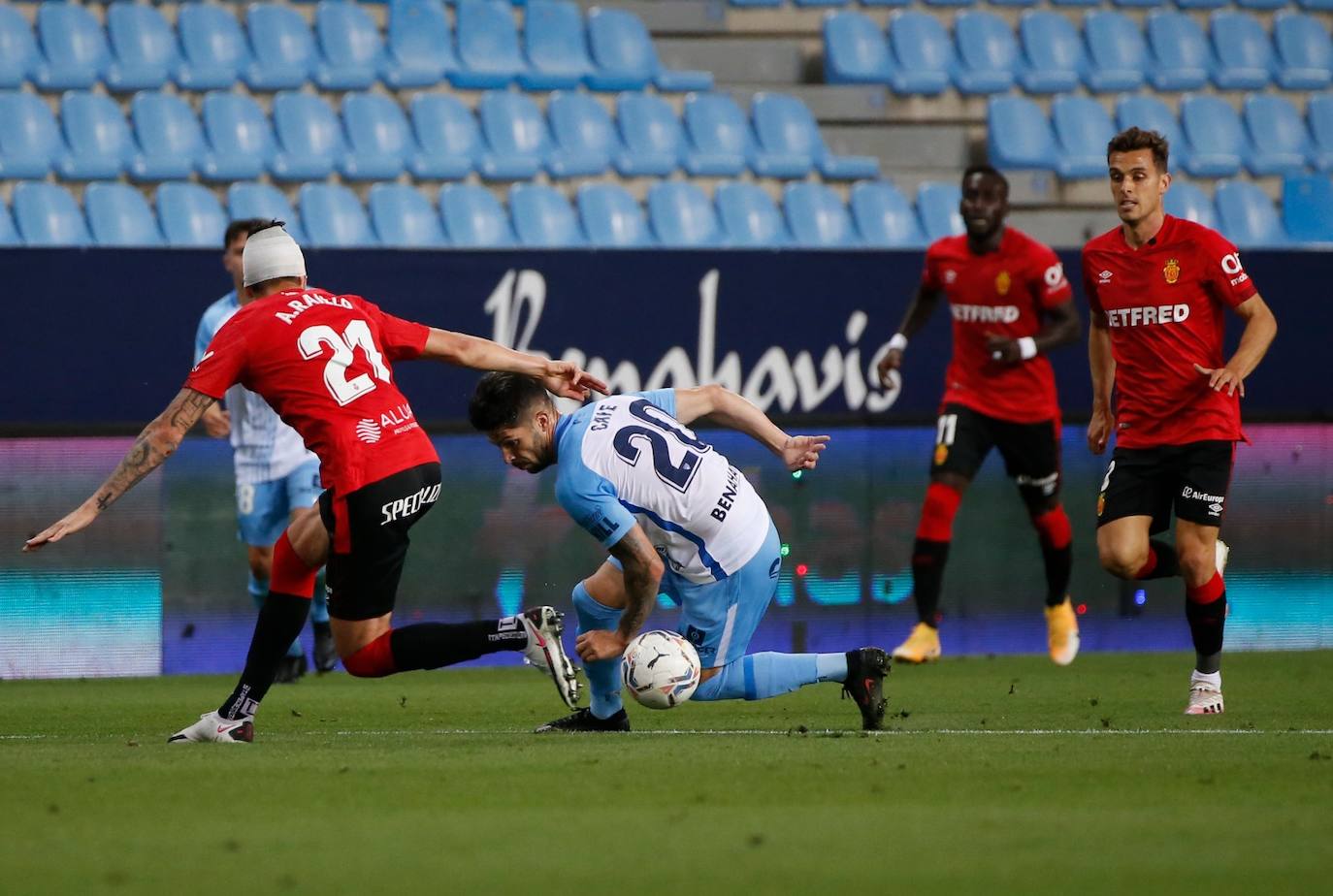 El Málaga empata con el Mallorca en casa. 