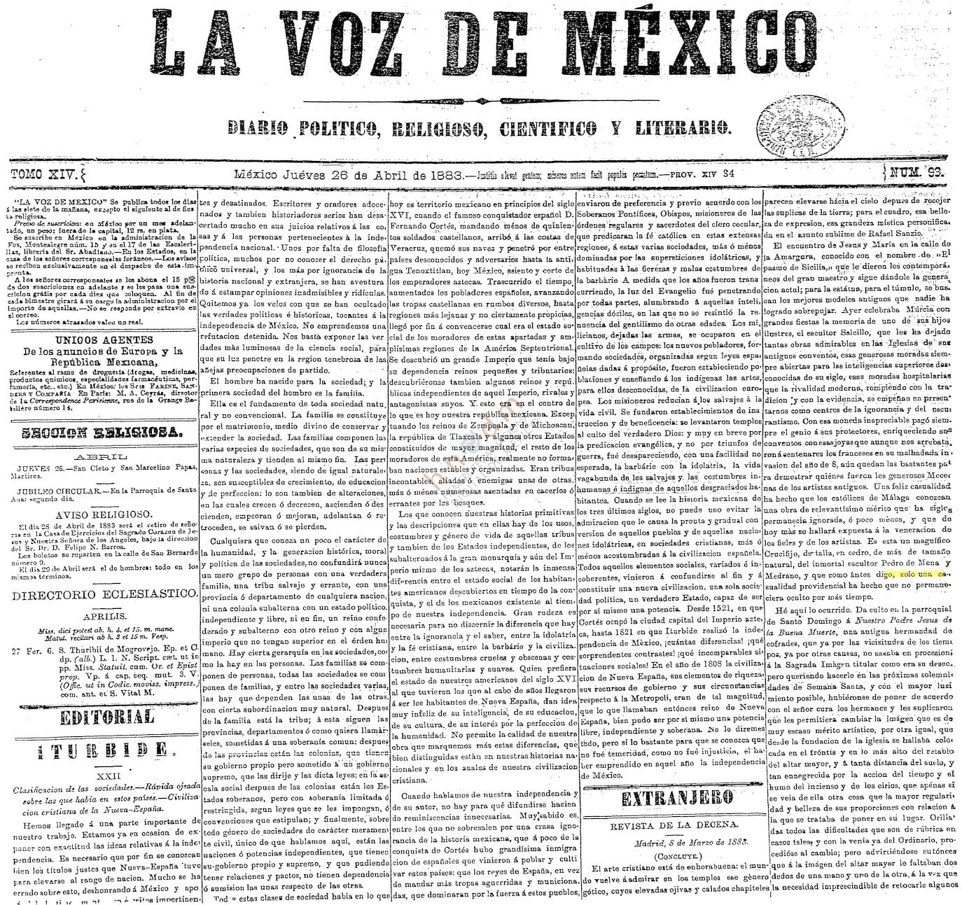 La Voz de México publicó un extenso reportaje sobre el hallazgo.