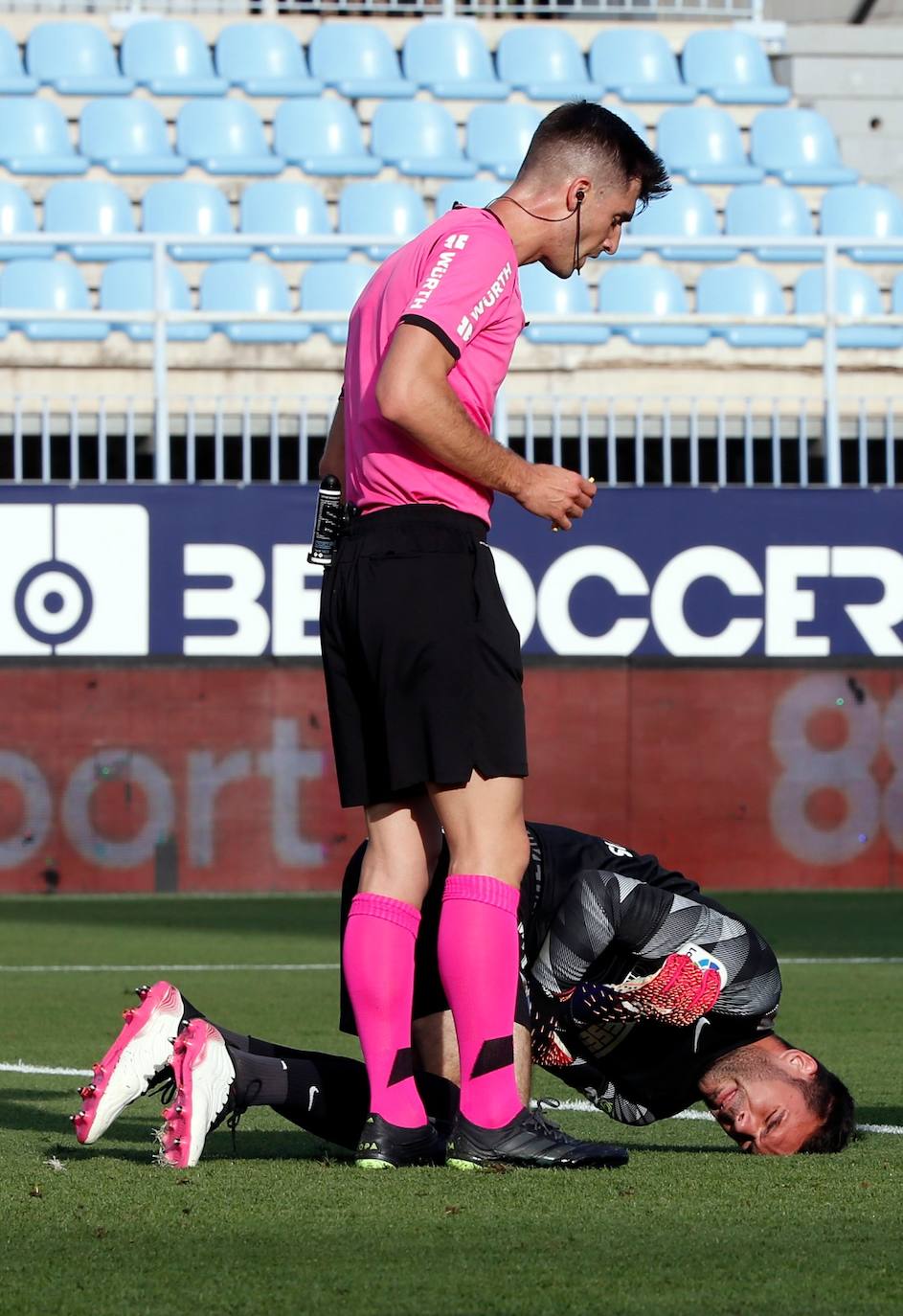 El partido se disputó en La Rosaleda, de nuevo sin público 