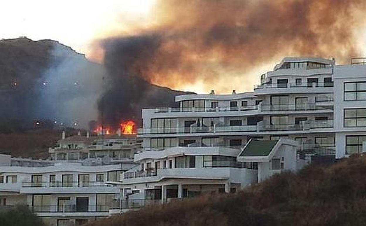 El último incendio que la Fiscalía atribuye a esta mujer. 