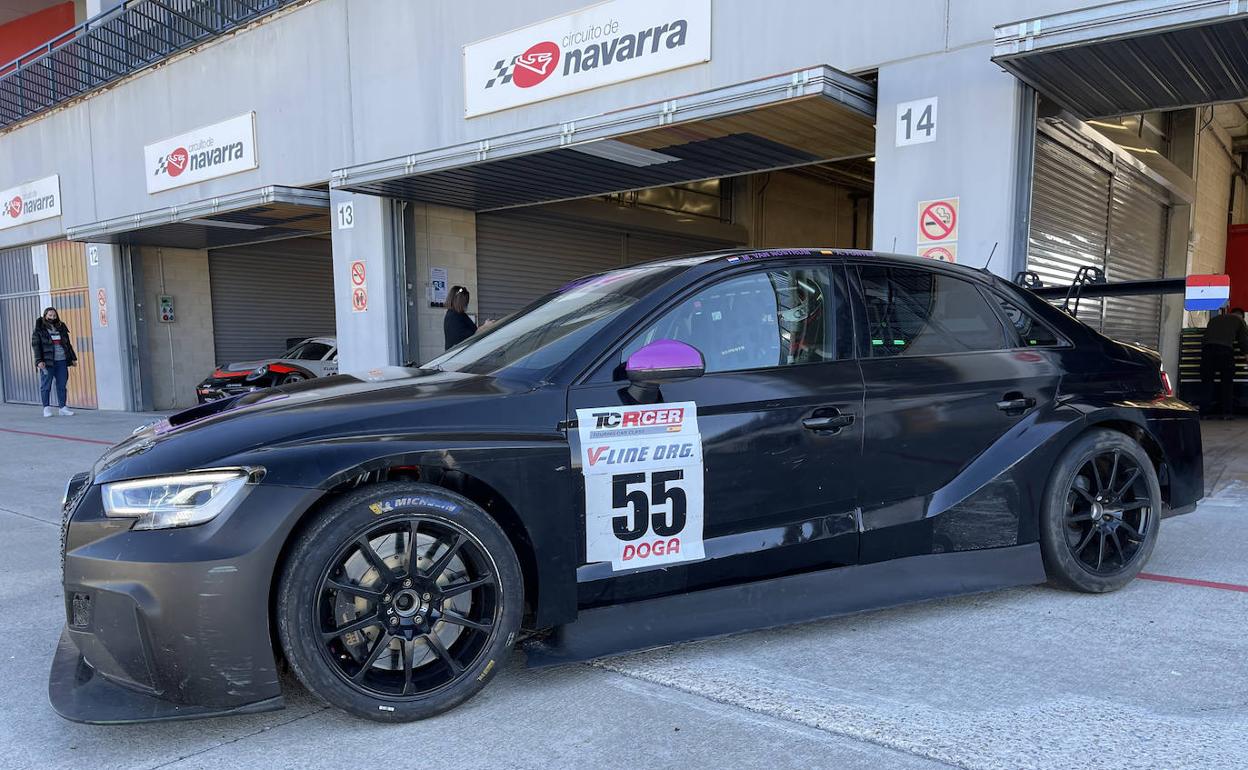 El coche de competición de Álvaro Fontes. 