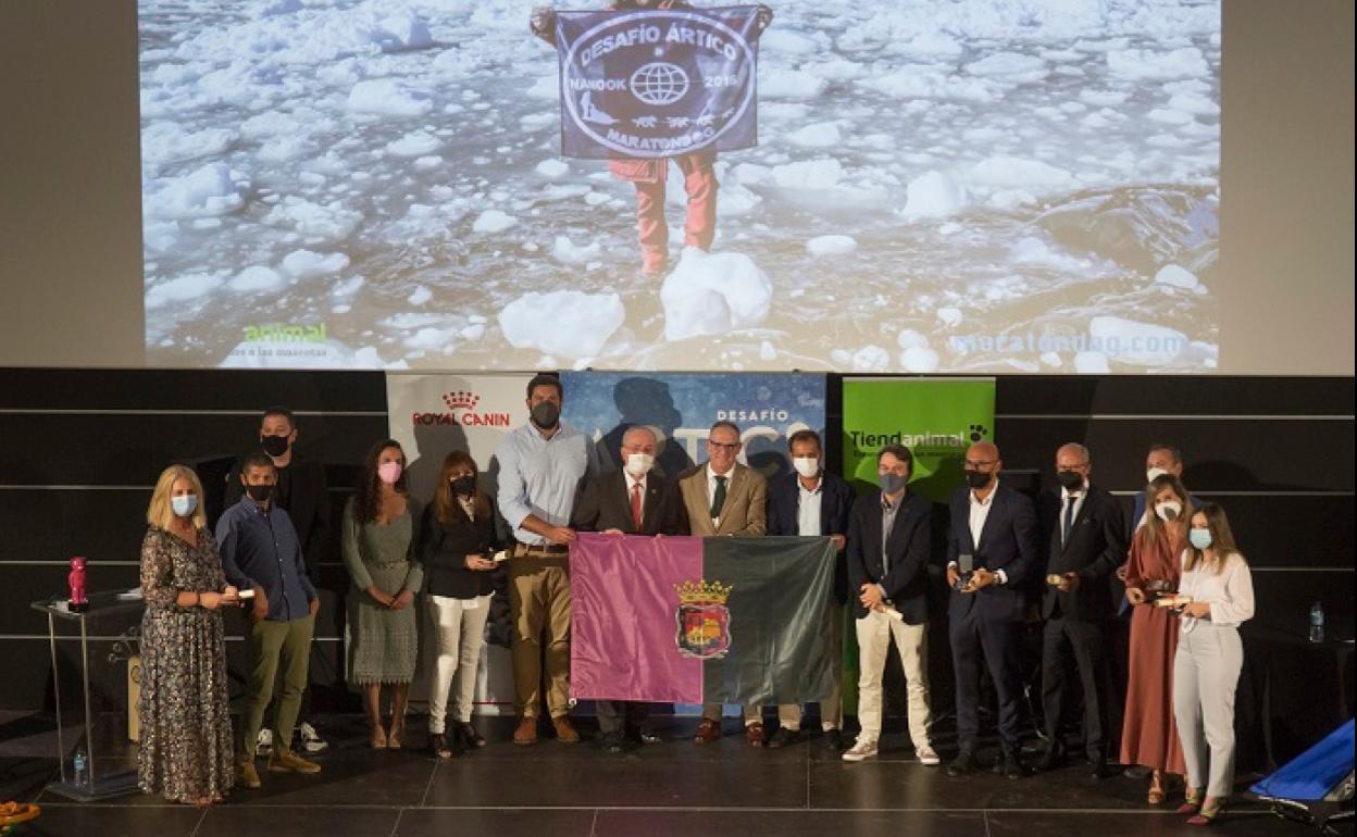 Una imagen tomada durante la presentación del Desafío Ártico, en el cine Albéniz. 