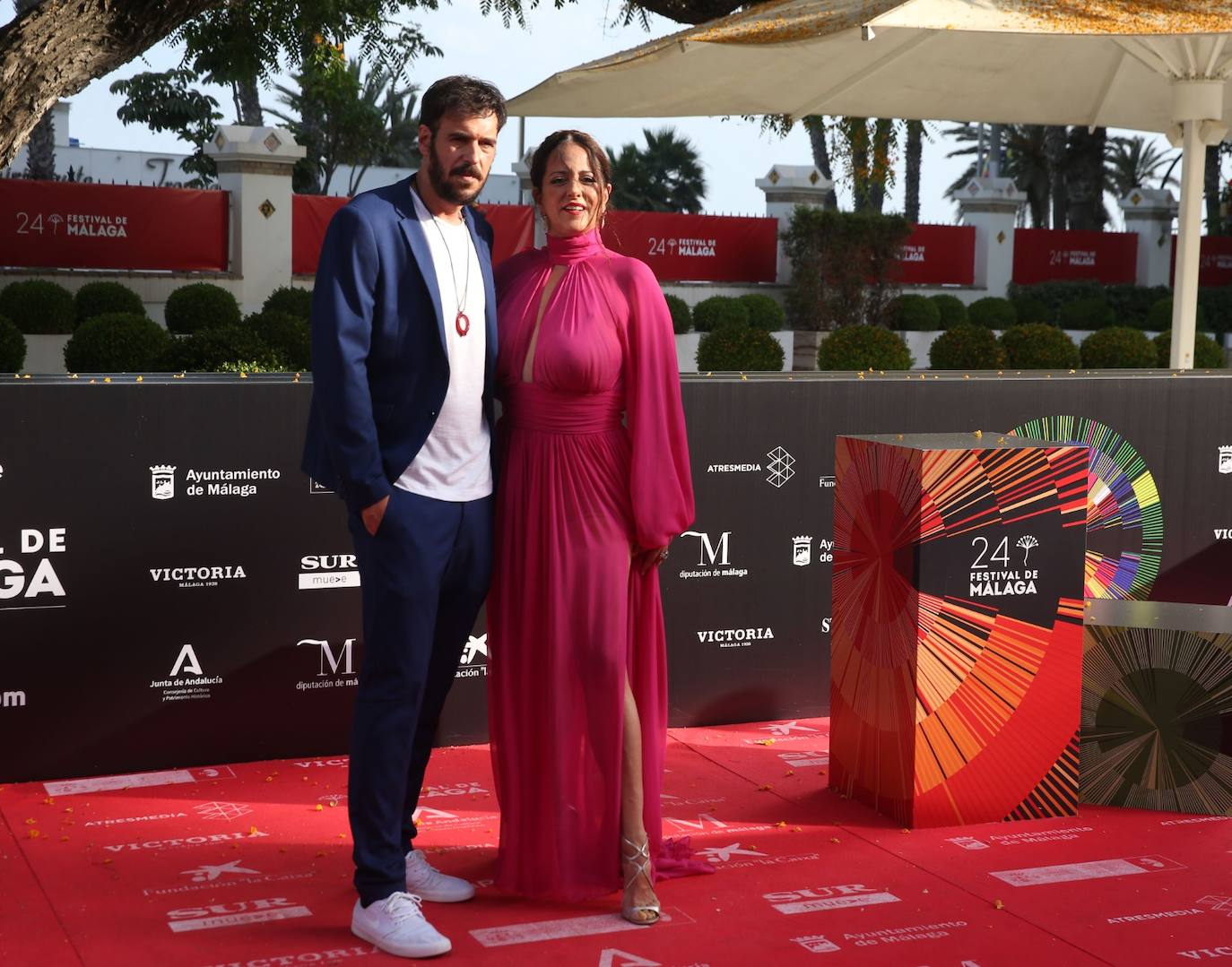 Último desfile de famosos del 24 Festival de Málaga. 