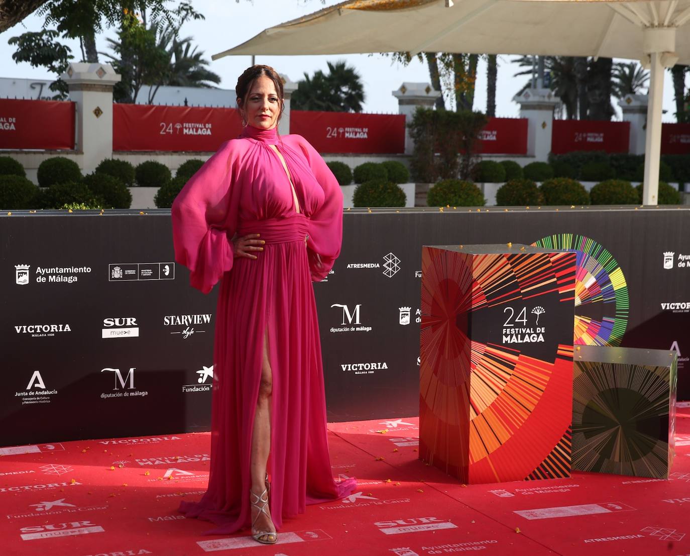 Último desfile de famosos del 24 Festival de Málaga. 