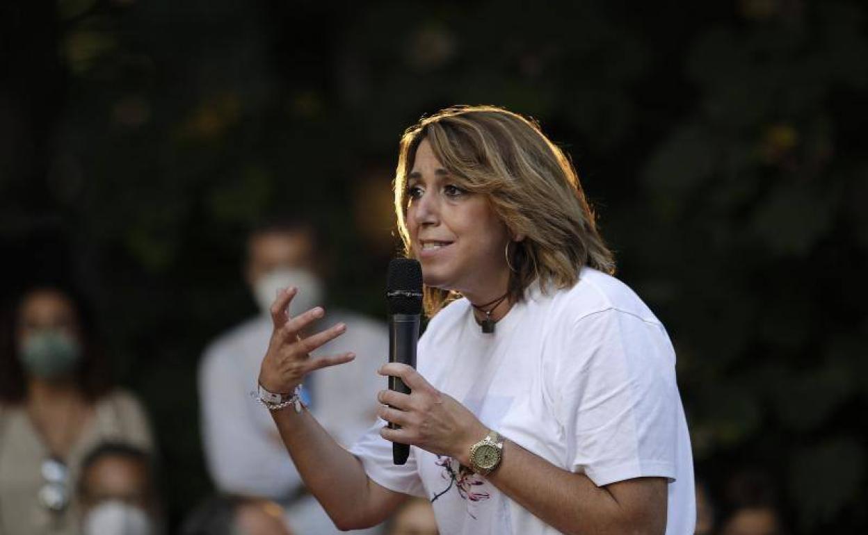 Susana Díaz, en su último acto en Málaga. 