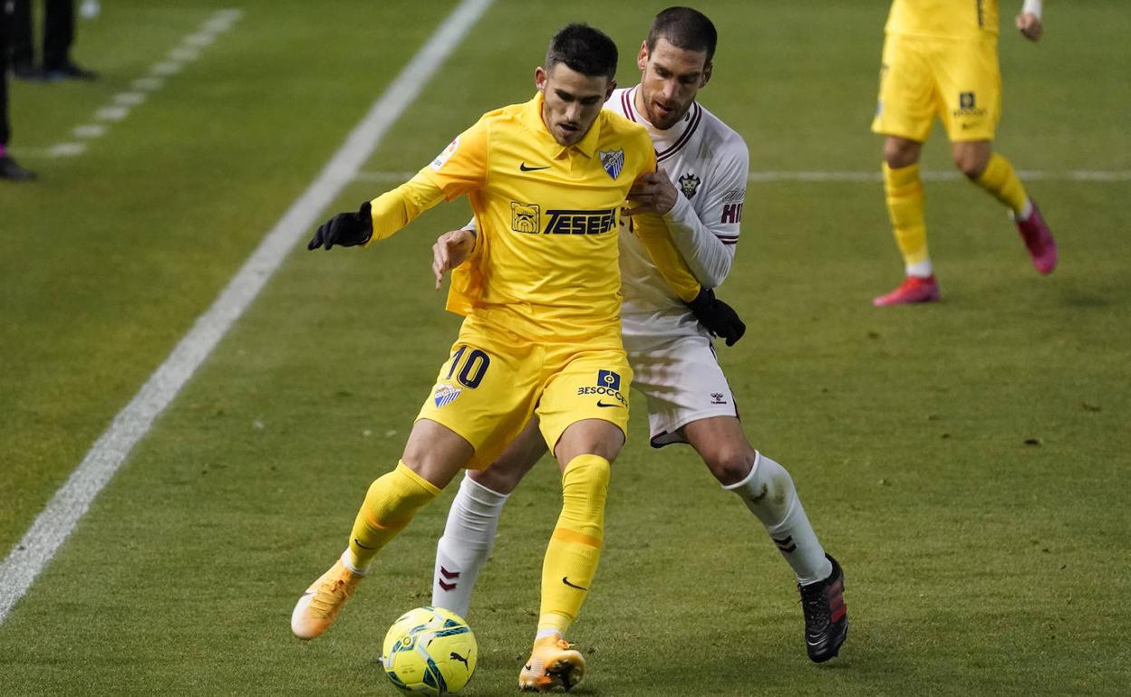 Jairo, en el duelo jugado esta temporada por el Málaga el 5 de enero. 