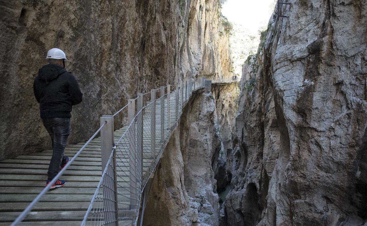 Pasarelas del Caminito del Rey, una infraestructura largamente anhelada e inaugurada en 2015.