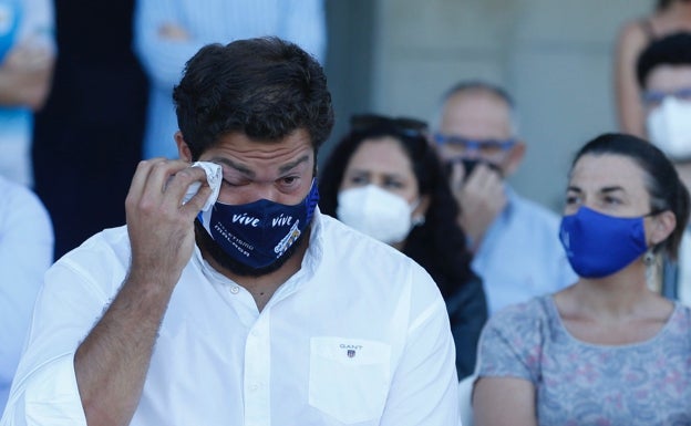 Borja Vivas, emocionado durante sus palabras. 