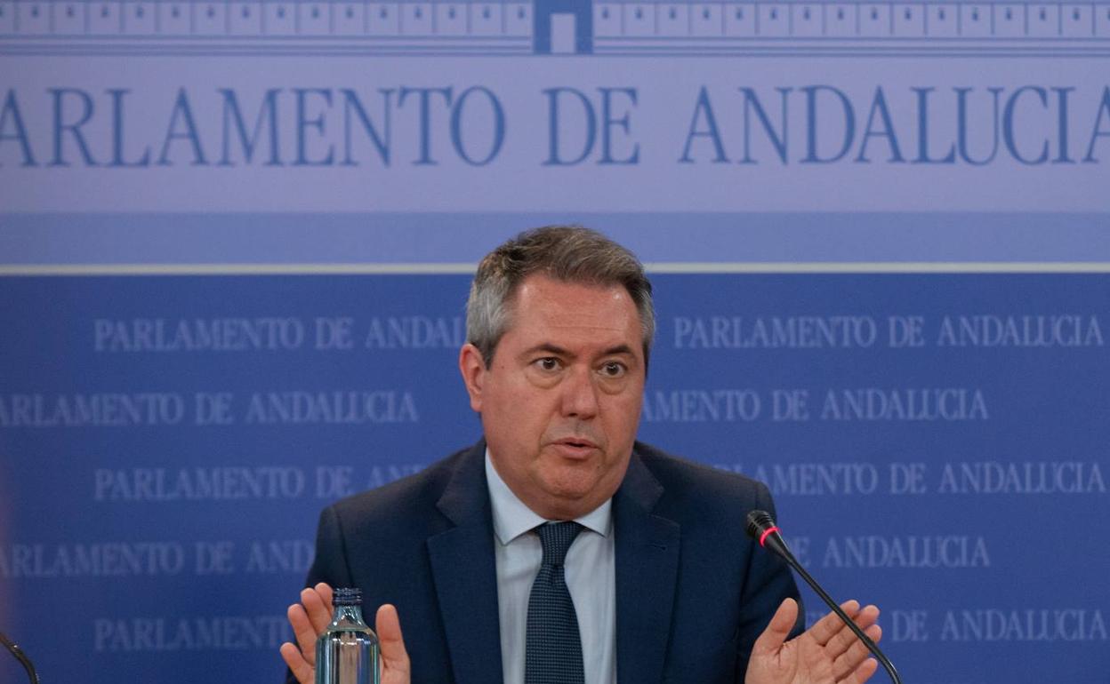 Juan Espadas, este jueves en el Parlamento de Andalucía