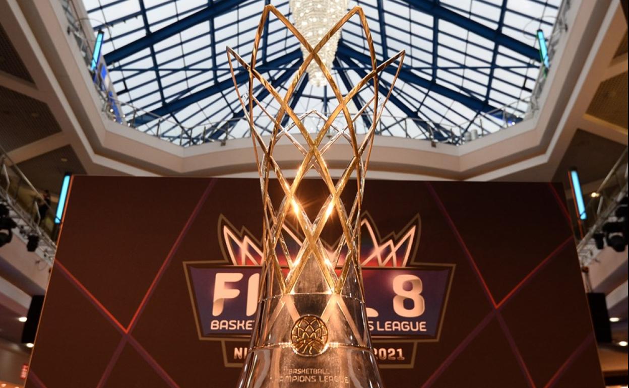 Trofeo de la Champions League que disputará el Unicaja la próxima temporada. 