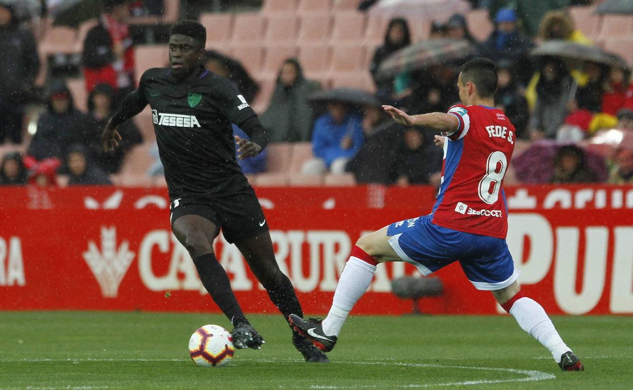 N'Diaye, en el partido disputado en Los Cármenes hace dos años. 