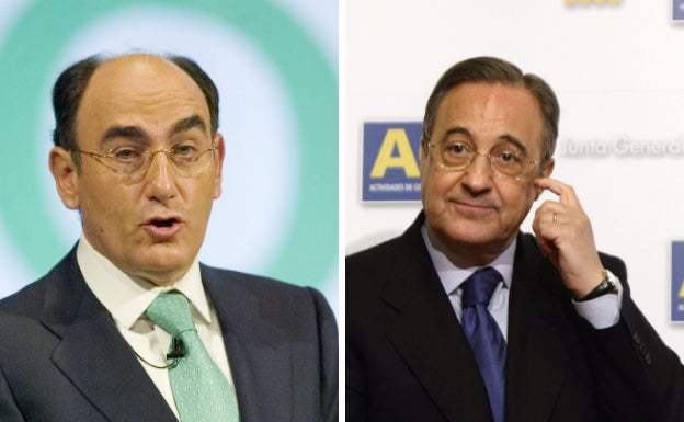 Ignacio Sánchez Galán y Florentino Pérez. 