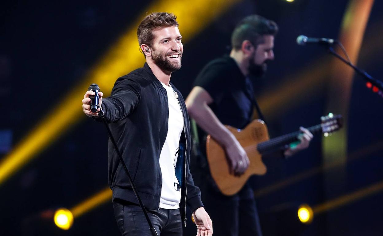 El malagueño Pablo Alborán, durante un concierto.