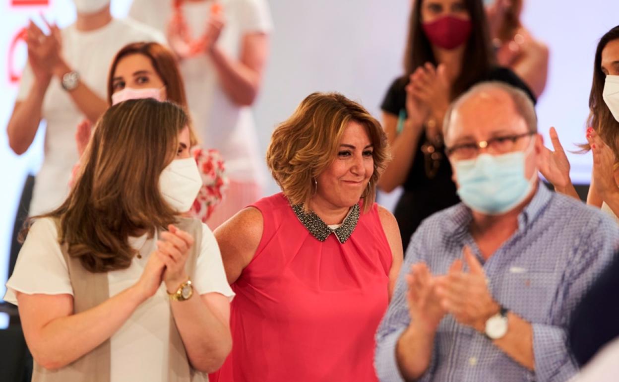 Susana Díaz, el pasado lunes tras despedirse en el Comité Director del PSOE. 