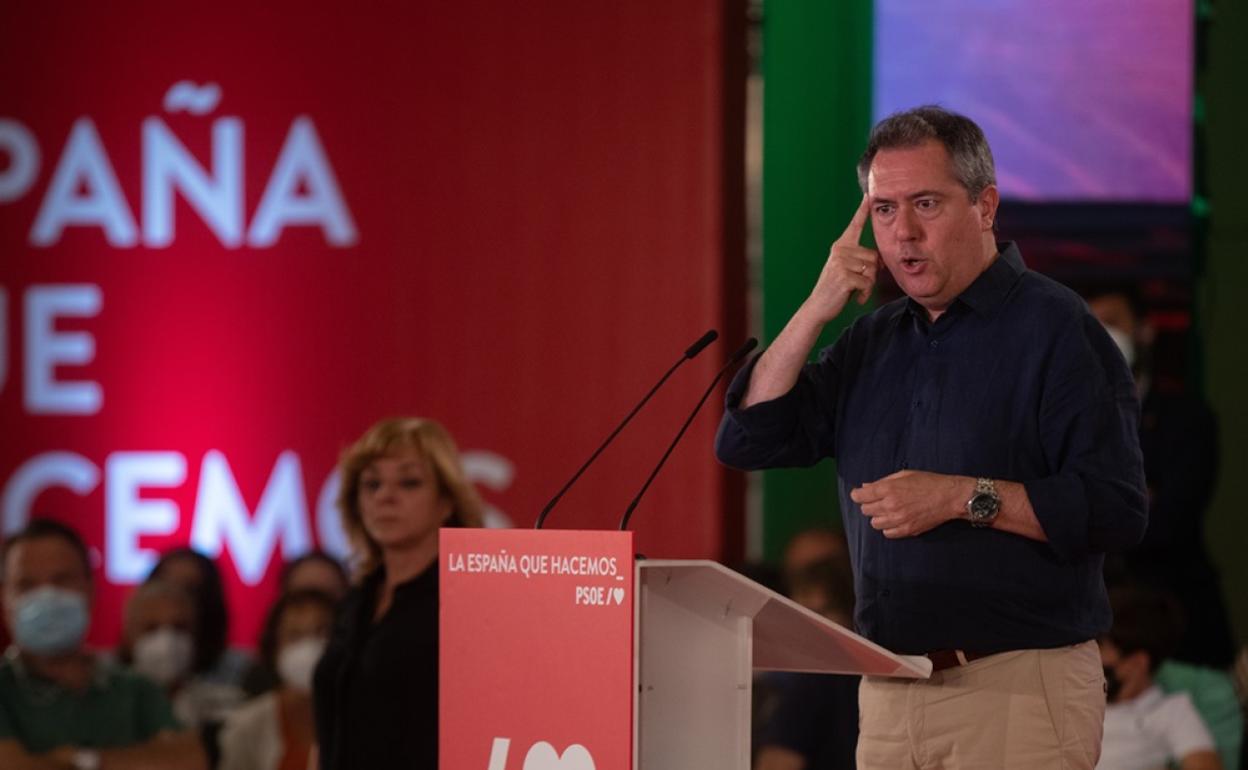 Juan Espadas, en su intervención. 