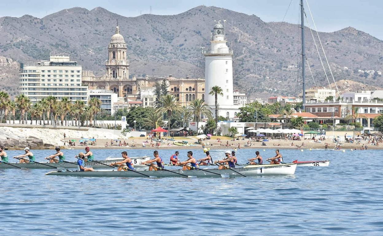 El Real Club Mediterráneo, protagonista en el II Open Ciudad de Málaga de remo de mar