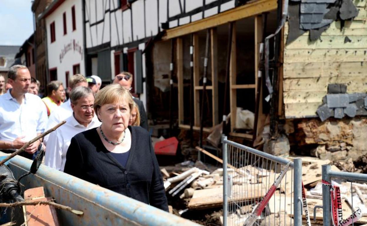 Viviendas reducidas a escombros en Bélgica 