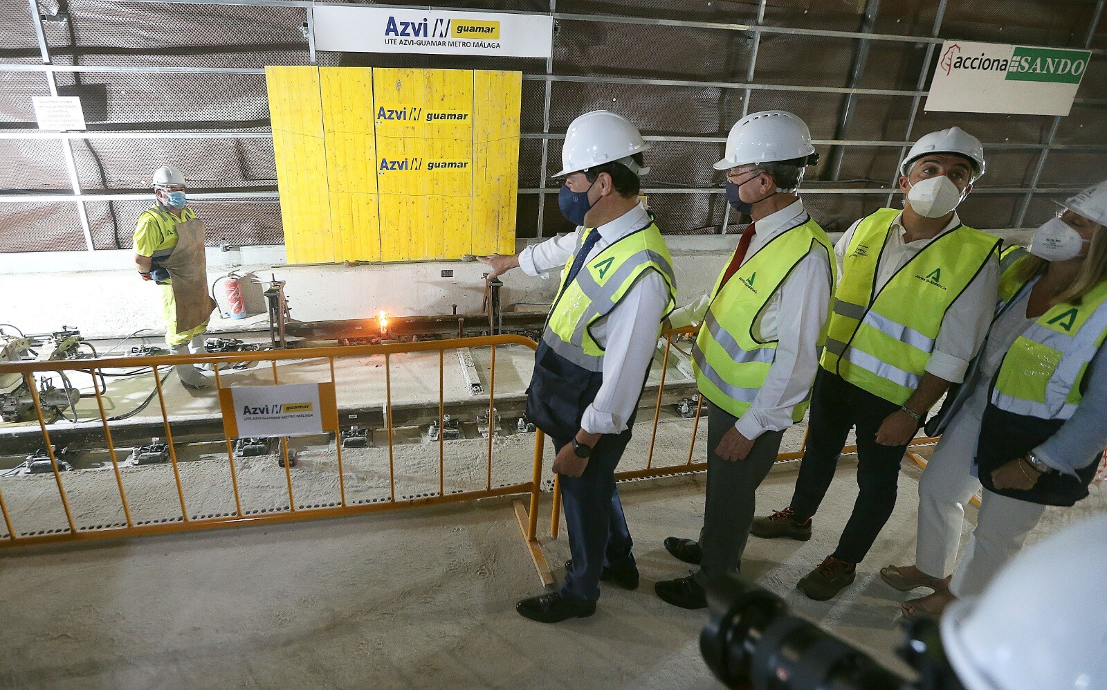 Fotos: Actuación en el &#039;tobogán&#039; que da continuidad al túnel entre la avenida de Andalucía y la Alameda del Metro de Málaga