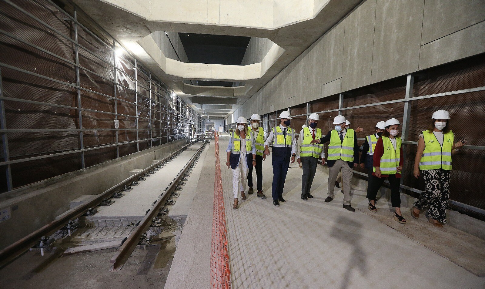 Fotos: Actuación en el &#039;tobogán&#039; que da continuidad al túnel entre la avenida de Andalucía y la Alameda del Metro de Málaga