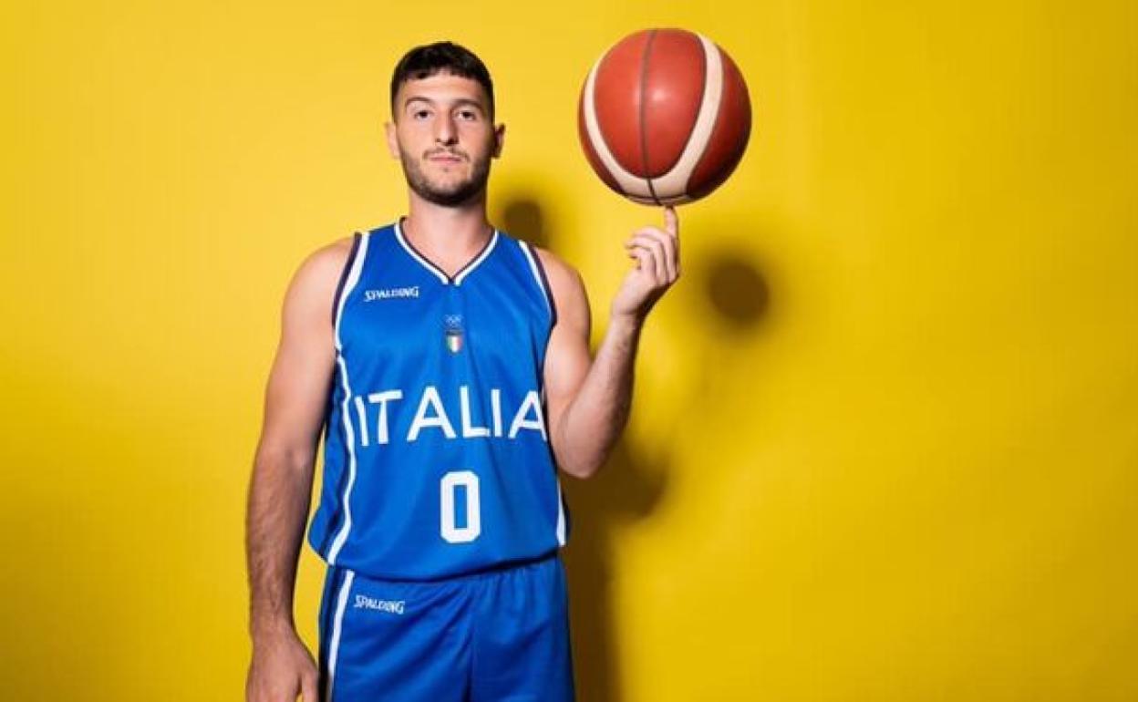 Marco Spissu, con la camiseta de Italia. 