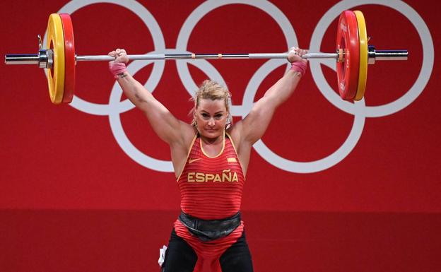 Lydia Valentín, durante la competición.