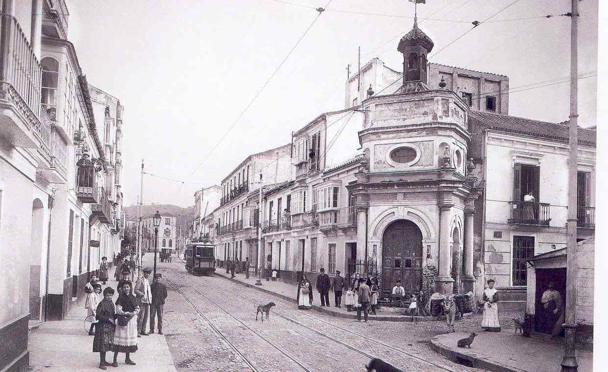 Tranvía nº 1 en calle de la Victoria. Archivo Francisco Arias