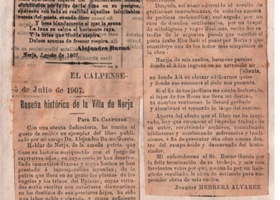 Imagen secundaria 1 - Arriba, una vista del legado de Alejandro Bueno; abajo a la izquierda, parte del artículo, y a la derecha documentación histórica y un retrato del que fuera alcalde. 