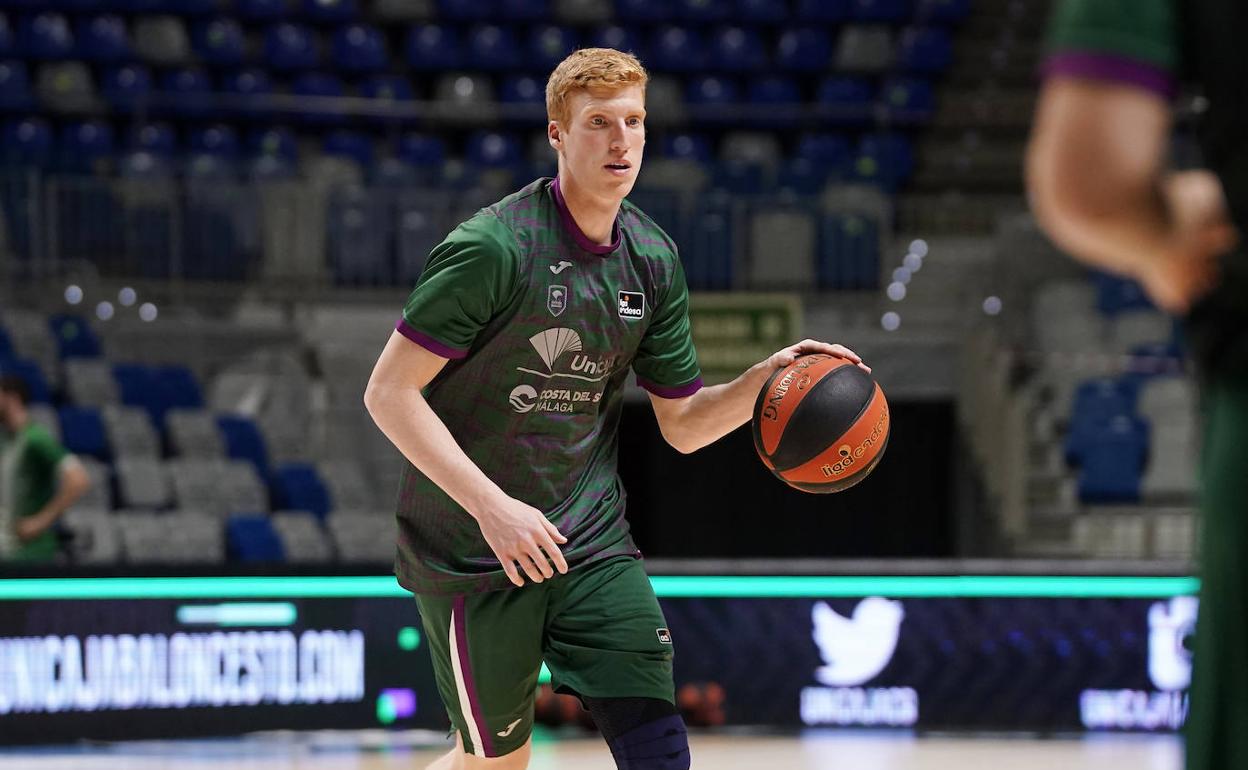 Alberto Díaz, en un partido de la temporada anterior del Unicaja. 