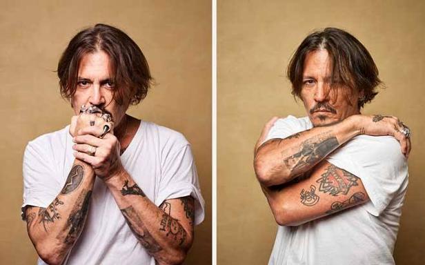 El actor Johnny Depp mantiene su imagen rebelde a los 58 años.